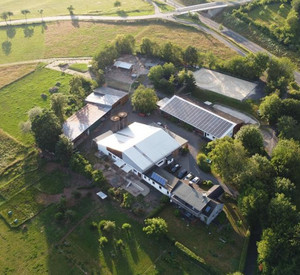Luftbild des Betriebes