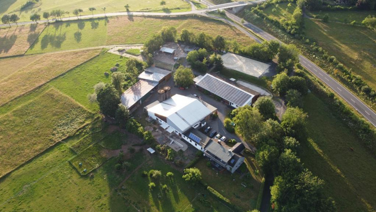 Luftbild des Betriebes